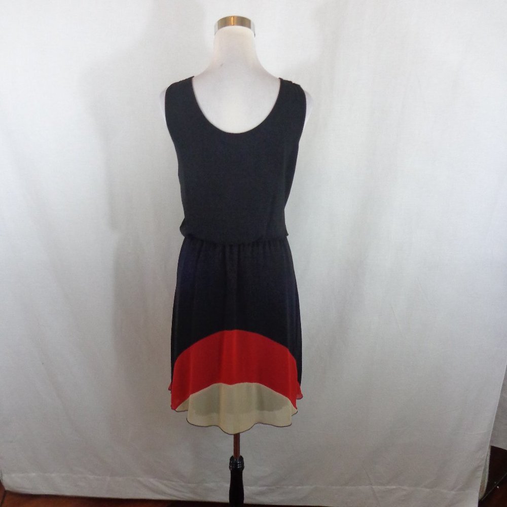 EnFocus women's 14 black brown red blouson dress - Picture 3 of 4